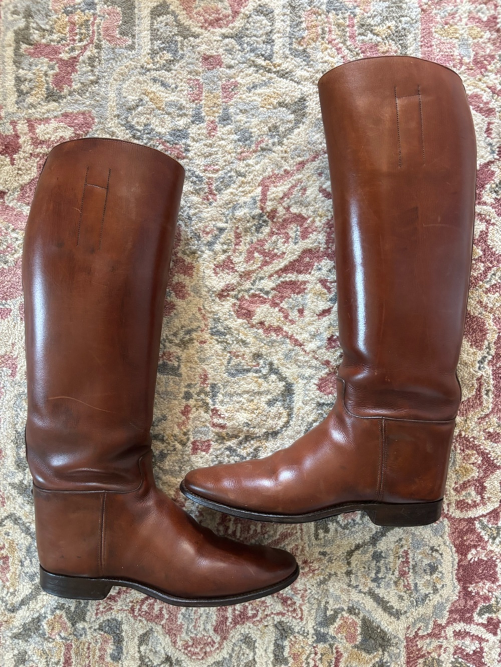 Tall Brown Leather Riding Boots